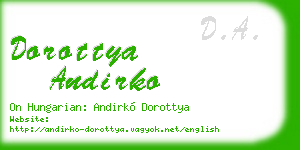 dorottya andirko business card