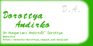 dorottya andirko business card